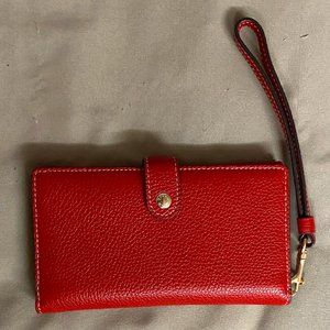 *CLOSE OUT SALE* Coach Red Leather Phone Wallet/Wristlet